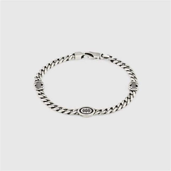 2023 designer new jewelry double edition sterling silver distressed fashion trend versatile men's and women's bracelet lover gift, Black
2023 designer new jewelry double edition sterling silver distressed fashion trend versatile men's and women's bracelet lover gift, Black