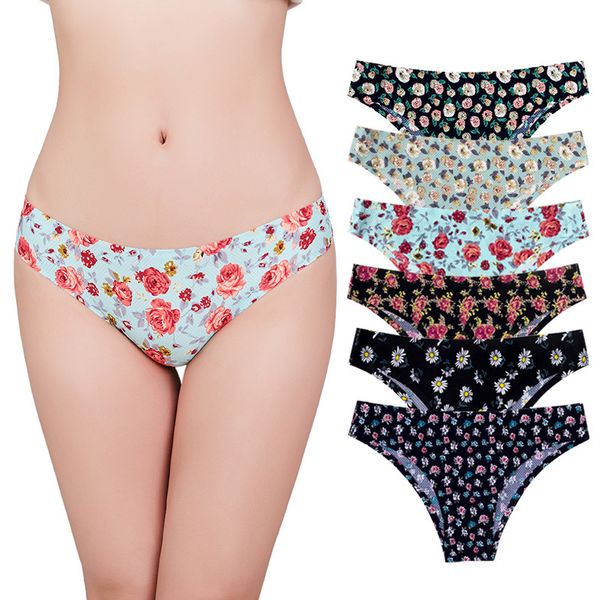 undergarments women thong underwear panties low waist briefs seamless thongs floral print lady underpants lingerie, White
undergarments women thong underwear panties low waist briefs seamless thongs floral print lady underpants lingerie, White