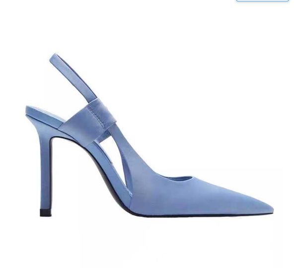 slippers summer new women's shoes blue dew single shoes pointed toe shallow mouth temperament high heels back trip strap stiletto sanda, Black
slippers summer new women's shoes blue dew single shoes pointed toe shallow mouth temperament high heels back trip strap stiletto sanda, Black