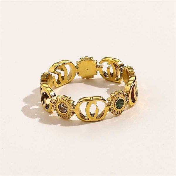 2023 designer new jewelry stainless titanium steel bronze double letter flower set zircon couple ring, Silver
2023 designer new jewelry stainless titanium steel bronze double letter flower set zircon couple ring, Silver