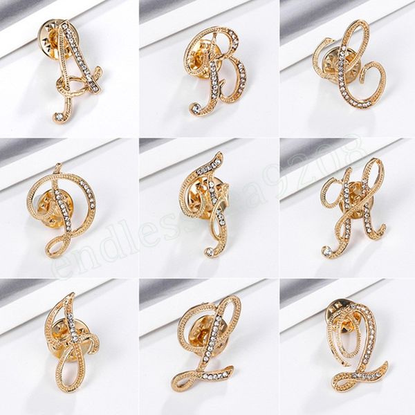 women luxury letter brooch pins gold color rhinestones crystal english alphabet metal lapel pins badge jewelry accessories gift, Gray
women luxury letter brooch pins gold color rhinestones crystal english alphabet metal lapel pins badge jewelry accessories gift, Gray
