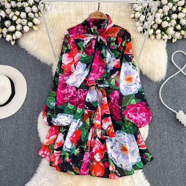 summer runway boho dress women stand collar puff sleeve breasted floral print belt holiday party mini dress 2023 rose flower bohemain chiffo, Black;gray
summer runway boho dress women stand collar puff sleeve breasted floral print belt holiday party mini dress 2023 rose flower bohemain chiffo, Black;gray