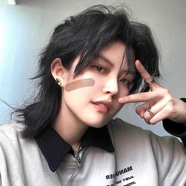 wolf tail samurai wigs hairstyle japanese neutral anchovy head fluffy natural, Black
wolf tail samurai wigs hairstyle japanese neutral anchovy head fluffy natural, Black