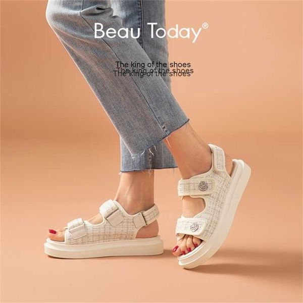 slippersbeautoday platform sandals women lattice round toe hook loop plaid cloth summer casual ladies outdoor shoes handmade 38161 220530, Black
slippersbeautoday platform sandals women lattice round toe hook loop plaid cloth summer casual ladies outdoor shoes handmade 38161 220530, Black