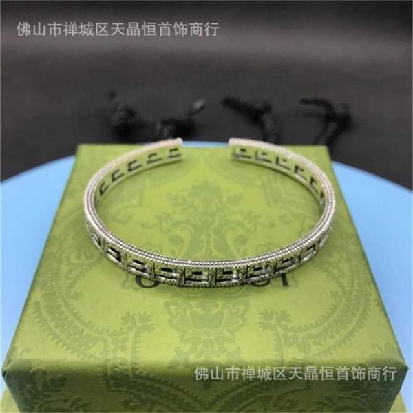 2023 designer new fashion jewelry gs925 bracelet great wall pattern bracelet version thai silver as old valentine's day gift, Black
2023 designer new fashion jewelry gs925 bracelet great wall pattern bracelet version thai silver as old valentine's day gift, Black