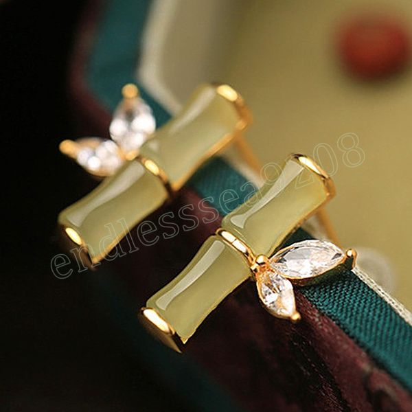 trendy transparent opal bamboo stud earrings for women fashion rhinestone leaf chinese vintage earrings aesthetics jewelry, Golden;silver
trendy transparent opal bamboo stud earrings for women fashion rhinestone leaf chinese vintage earrings aesthetics jewelry, Golden;silver