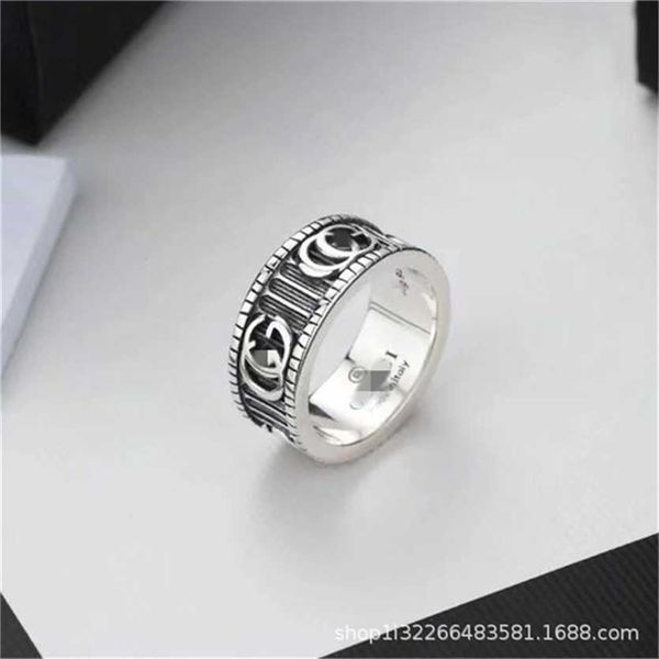 2023 designer new fashion jewelry 925 double stripe letter pattern old simple ring for men and women, Silver
2023 designer new fashion jewelry 925 double stripe letter pattern old simple ring for men and women, Silver
