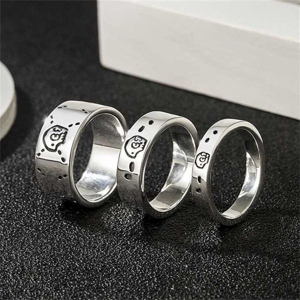 2023 designer new jewelry sterling silver ghost skull head couple double letter elf fashion simple men's and women's ring
2023 designer new jewelry sterling silver ghost skull head couple double letter elf fashion simple men's and women's ring