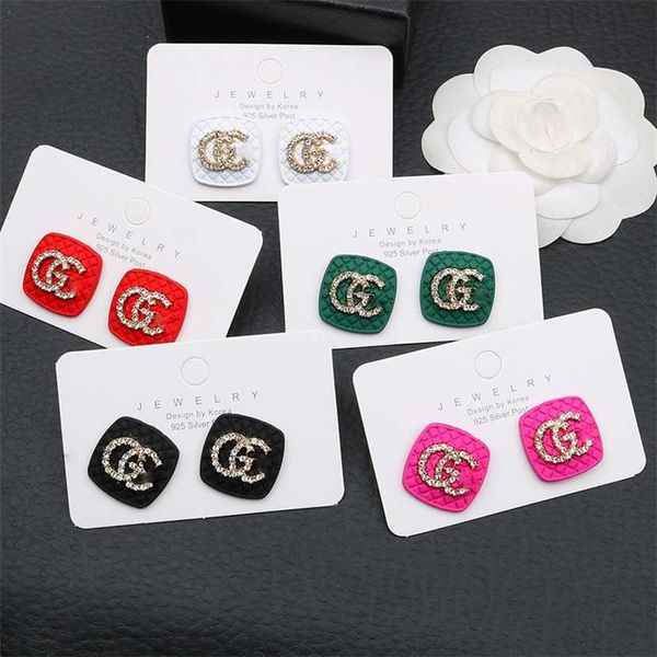 2023 designer small fragrance new 2021 letter fashion double g earrings versatile round face slim style, Black
2023 designer small fragrance new 2021 letter fashion double g earrings versatile round face slim style, Black