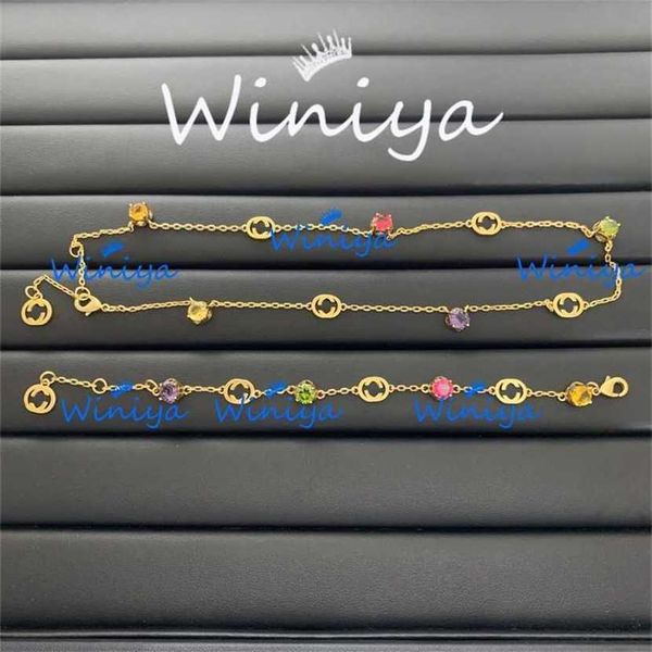 2023 designer new jewelry family necklace letter color matching bracelet sweater chain feminine personality jewelry, Black
2023 designer new jewelry family necklace letter color matching bracelet sweater chain feminine personality jewelry, Black
