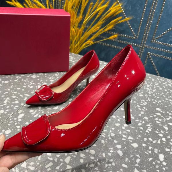 fashion dress shoes designer high heel women pointed patent leather pumps metal buckle 8cm wedding shoes party wrap toe factory shoe, Black
fashion dress shoes designer high heel women pointed patent leather pumps metal buckle 8cm wedding shoes party wrap toe factory shoe, Black