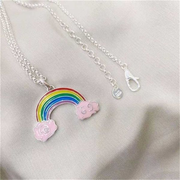 2023 designer new fashion jewelry gujia 925 silver drop glue stereo rainbow pendant men's and women's necklaces sweater chain
2023 designer new fashion jewelry gujia 925 silver drop glue stereo rainbow pendant men's and women's necklaces sweater chain
