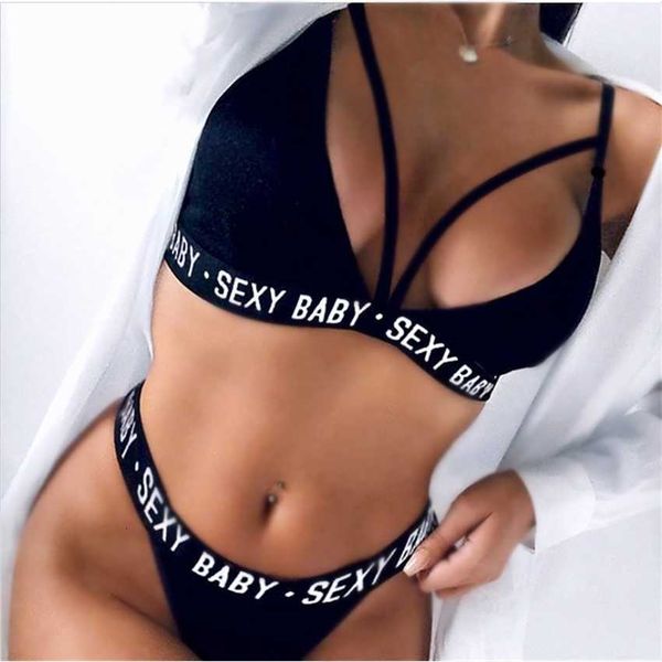 new fun suit perspective three-point letter bikini swimsuit underwear, Black;white
new fun suit perspective three-point letter bikini swimsuit underwear, Black;white