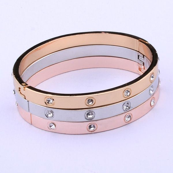 love bracelet designer mens bangle luxury jewelry women bangle classic titanium steel alloy gold-plated craft colors gold silver rose not al, Black
love bracelet designer mens bangle luxury jewelry women bangle classic titanium steel alloy gold-plated craft colors gold silver rose not al, Black