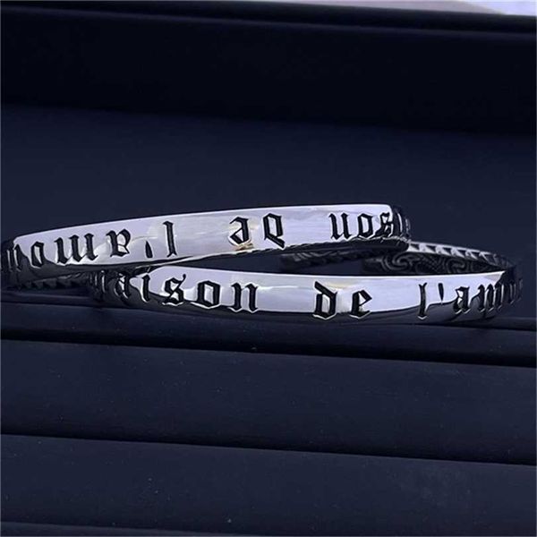 2023 designer new fashion jewelry 925 silver carved rattan de l'amour love ancient men's and women's bracelet, Black
2023 designer new fashion jewelry 925 silver carved rattan de l'amour love ancient men's and women's bracelet, Black