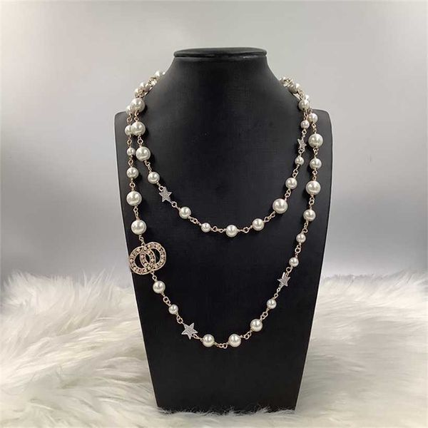 2023 designer new / xiangjia pearl necklace sweater c family letter neck celebrity temperament net red clavicle chain, Black
2023 designer new / xiangjia pearl necklace sweater c family letter neck celebrity temperament net red clavicle chain, Black