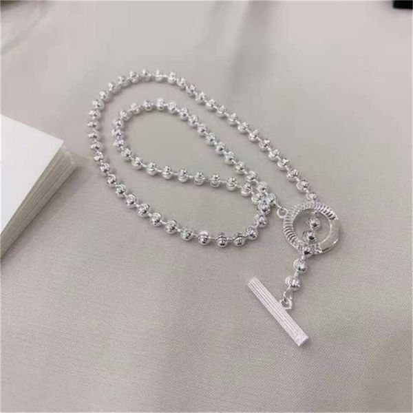2023 designer new fashion jewelry 925 silver bead carved lovers necklace clavicle chain cool wind
2023 designer new fashion jewelry 925 silver bead carved lovers necklace clavicle chain cool wind