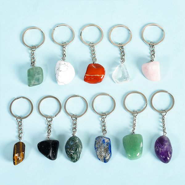 lots stone key rings circle chains charms keychains healing crystal keyrings for women men, Slivery;golden
lots stone key rings circle chains charms keychains healing crystal keyrings for women men, Slivery;golden