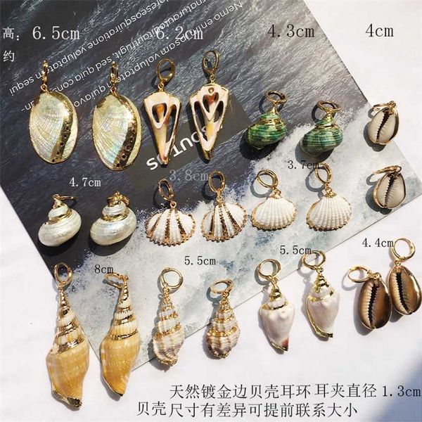 2023 designer new natural shell gold-plated earrings for women fashion ocean wind ear clip conch trendy earrings, Golden
2023 designer new natural shell gold-plated earrings for women fashion ocean wind ear clip conch trendy earrings, Golden