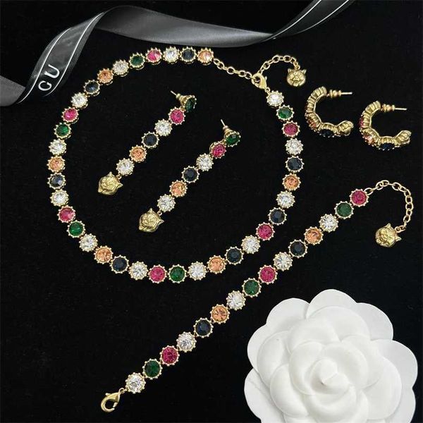 2023 designer gujia/gjia new double g letter candy color diamond necklace bracelet tiger head tassel earrings female, Silver
2023 designer gujia/gjia new double g letter candy color diamond necklace bracelet tiger head tassel earrings female, Silver