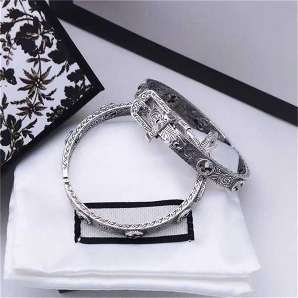 2023 designer new fashion jewelry silver 925 ancient double interlocking carved vine pattern belt bracelet for old fashion men, Black
2023 designer new fashion jewelry silver 925 ancient double interlocking carved vine pattern belt bracelet for old fashion men, Black