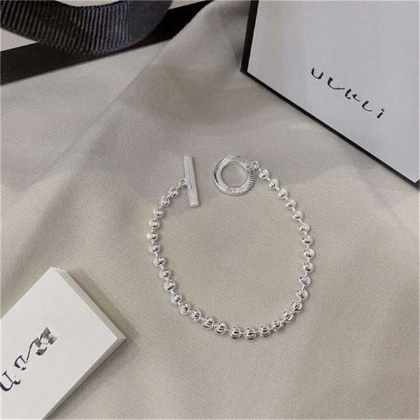 2023 designer new fashion jewelry zhigujia 925 silver beads carved chain lovers bracelet lock cool wind, Black
2023 designer new fashion jewelry zhigujia 925 silver beads carved chain lovers bracelet lock cool wind, Black