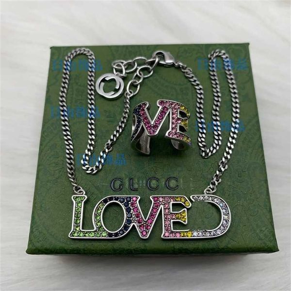 2023 designer new jewelry family necklace letter color matching sweater chain opening ring womanly personality, Silver
2023 designer new jewelry family necklace letter color matching sweater chain opening ring womanly personality, Silver