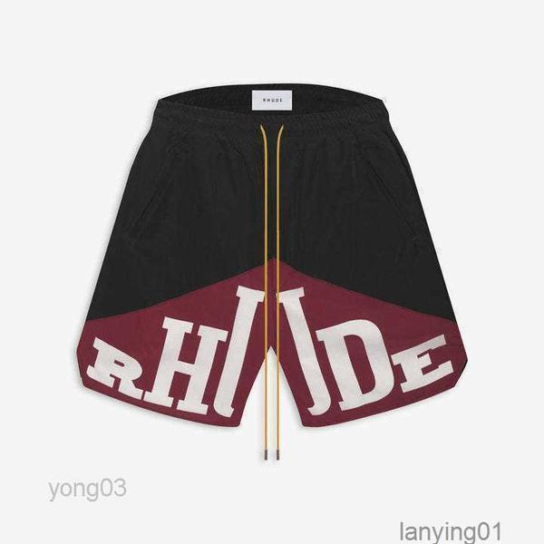 mens summer designer rhude beach swimming loose shorts swim short fashion retro letter printed drawstring two-color spliced rope, White;black
mens summer designer rhude beach swimming loose shorts swim short fashion retro letter printed drawstring two-color spliced rope, White;black