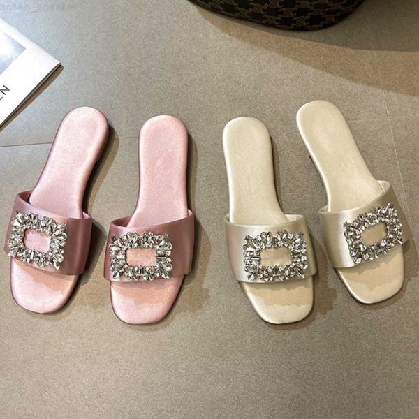 women's slippers summer 2022 rhinestones flat elegant sandals female fashion outdoor beach shoes slides chanclas mujer playa 0318, Black
women's slippers summer 2022 rhinestones flat elegant sandals female fashion outdoor beach shoes slides chanclas mujer playa 0318, Black