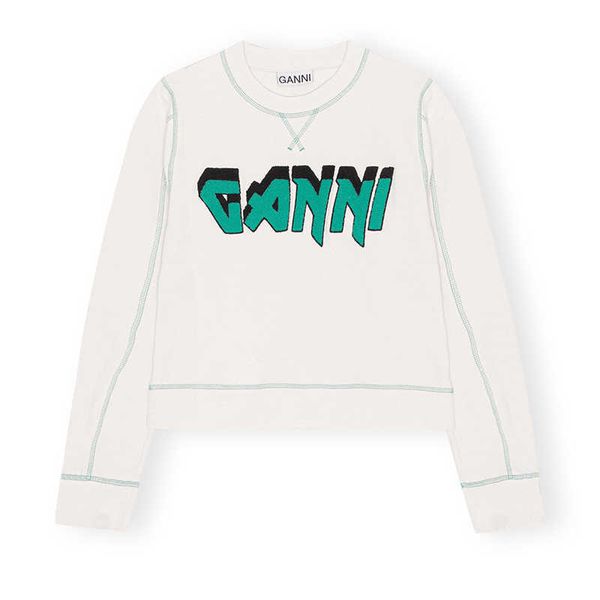 ganni 2023ss pullover jumper fashion hoodie letter print contrast stitching design round neck guard, Black
ganni 2023ss pullover jumper fashion hoodie letter print contrast stitching design round neck guard, Black