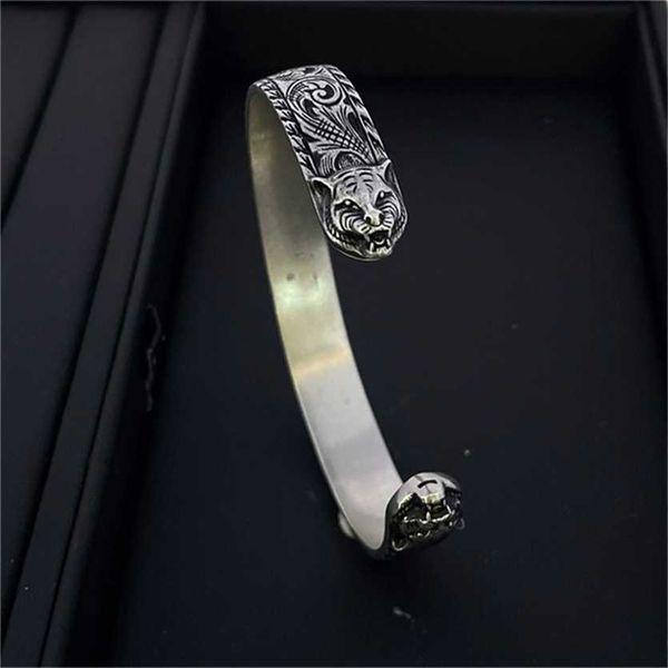 2023 designer new fashion jewelry s925 silver carved pattern garden animal ancient made old tiger head men's and women's personali, Black
2023 designer new fashion jewelry s925 silver carved pattern garden animal ancient made old tiger head men's and women's personali, Black
