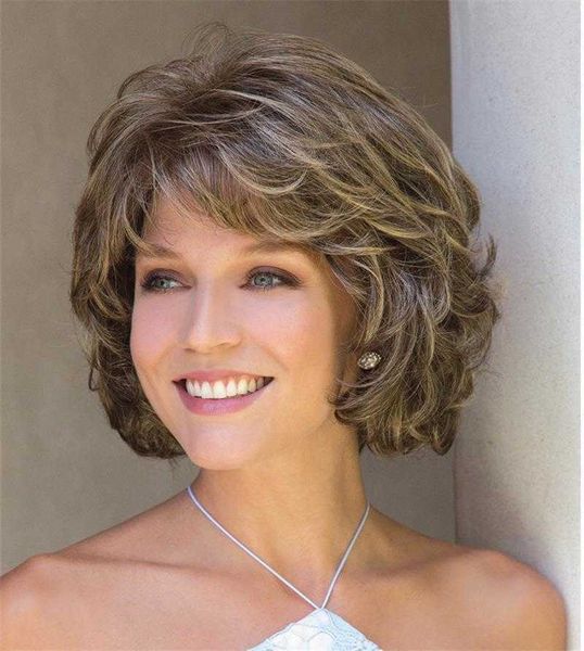 wig female short hair mixed brown curly fluffy chemical fiber middle aged and, Black
wig female short hair mixed brown curly fluffy chemical fiber middle aged and, Black
