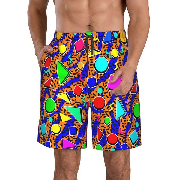 men's shorts summer new geometric digital printing shorts couple men's and women's fashion beach pants, White;black
men's shorts summer new geometric digital printing shorts couple men's and women's fashion beach pants, White;black