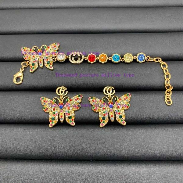 2023 designer new gujia suit/gjia new letter colored diamond color matching bracelet earrings women's light luxury jewelry, Silver
2023 designer new gujia suit/gjia new letter colored diamond color matching bracelet earrings women's light luxury jewelry, Silver