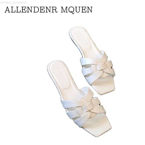2022 new y home leather woven slippers women's summer wear soft flat bottom out one word non-slip sandals and slippers 0318, Black
2022 new y home leather woven slippers women's summer wear soft flat bottom out one word non-slip sandals and slippers 0318, Black