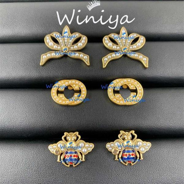 2023 designer new g / ancient family new letter color diamond pearl earrings women's simple fashion geometric earrings, Golden
2023 designer new g / ancient family new letter color diamond pearl earrings women's simple fashion geometric earrings, Golden