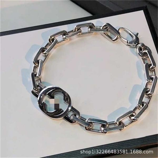 2023 designer new fashion jewelry gujia 925 big double interlocking bracelet thai silver simple old fashion men's and women's love, Black
2023 designer new fashion jewelry gujia 925 big double interlocking bracelet thai silver simple old fashion men's and women's love, Black