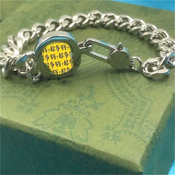 2023 designer new fashion same double letter interlocking trial bracelet fashion personality trend hand jewelry, Black
2023 designer new fashion same double letter interlocking trial bracelet fashion personality trend hand jewelry, Black
