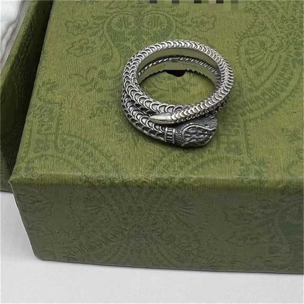 2023 designer new fashion jewelry gujia spirit snake double old fashion classic ring, Silver
2023 designer new fashion jewelry gujia spirit snake double old fashion classic ring, Silver