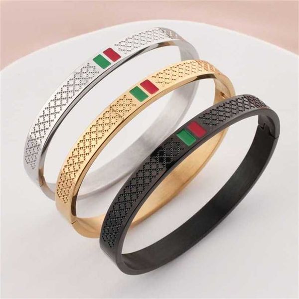 2023 designer new jewelry titanium buckle bracelet ins style light luxury stainless steel oil dripping bracelet, Black
2023 designer new jewelry titanium buckle bracelet ins style light luxury stainless steel oil dripping bracelet, Black