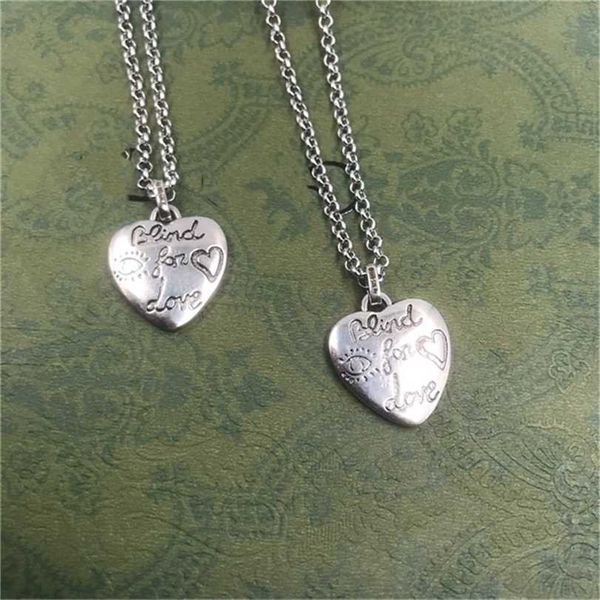 2023 designer new fashion jewelry ancient family's same fearless blind for love carved heart pendant small fresh style personalized nec, Silver
2023 designer new fashion jewelry ancient family's same fearless blind for love carved heart pendant small fresh style personalized nec, Silver