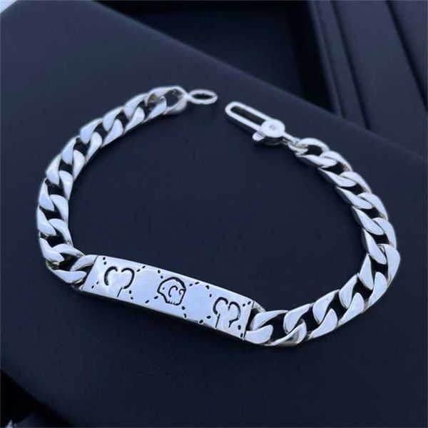 2023 designer new jewelry yintai silver antique letter skull elf bracelet net red men and women alike, Black
2023 designer new jewelry yintai silver antique letter skull elf bracelet net red men and women alike, Black