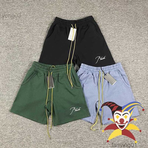 men's shorts embroidery rhude men quality yellow drawstring white breeches 230110, White;black
men's shorts embroidery rhude men quality yellow drawstring white breeches 230110, White;black