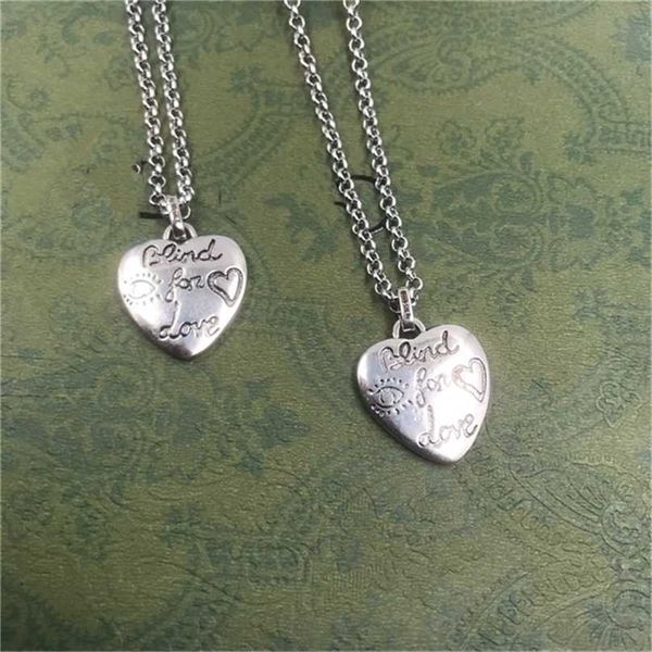 2023 designer new fashion jewelry ancient family's same fearless blind for love carved heart pendant small fresh style personalized nec, Silver
2023 designer new fashion jewelry ancient family's same fearless blind for love carved heart pendant small fresh style personalized nec, Silver