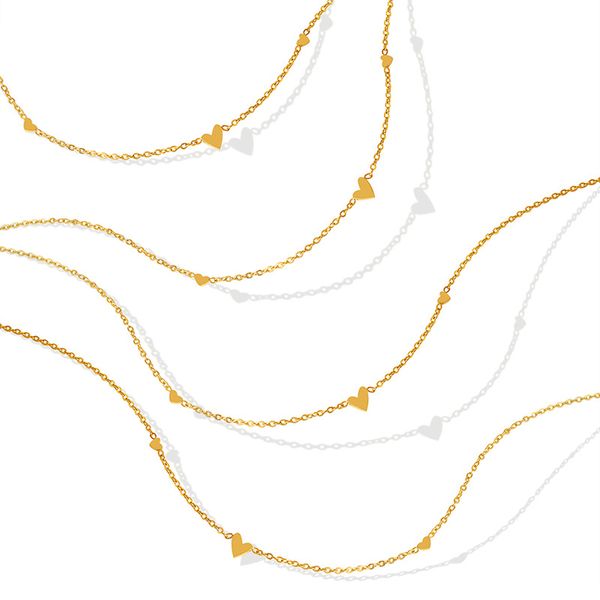 fashion 18k gold chains cute heart charms necklaces silver rose-gold color lover woman gift jewelry
fashion 18k gold chains cute heart charms necklaces silver rose-gold color lover woman gift jewelry