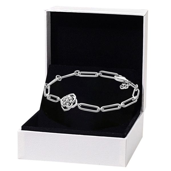925 sterling silver rose petal chain bracelet for pandora cz diamond hand chain wedding designer jewelry for women girlfriend gift love brac, Black
925 sterling silver rose petal chain bracelet for pandora cz diamond hand chain wedding designer jewelry for women girlfriend gift love brac, Black