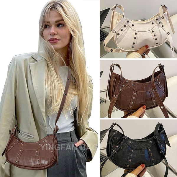 evening bags simple design women rivet hobos shoulder ladies vintage leather clutch purse handbag fashion female underarm bag 230320
evening bags simple design women rivet hobos shoulder ladies vintage leather clutch purse handbag fashion female underarm bag 230320