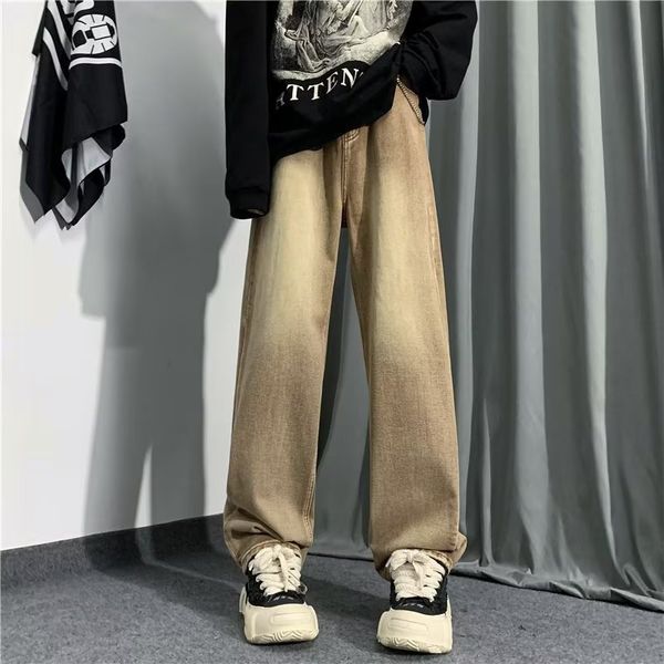 men's jeans deeptown y2k straight men vintage streetwear denim pants retro hip hop loose casual trousers male green yellow fashion 2303, Blue
men's jeans deeptown y2k straight men vintage streetwear denim pants retro hip hop loose casual trousers male green yellow fashion 2303, Blue