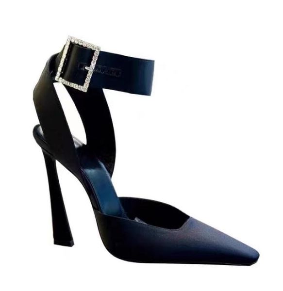 2023 luxury designer satin high heels shoes and sandals new rhinestone square buckle ladies silk square-headed stilettos pumps women high-he, Black
2023 luxury designer satin high heels shoes and sandals new rhinestone square buckle ladies silk square-headed stilettos pumps women high-he, Black