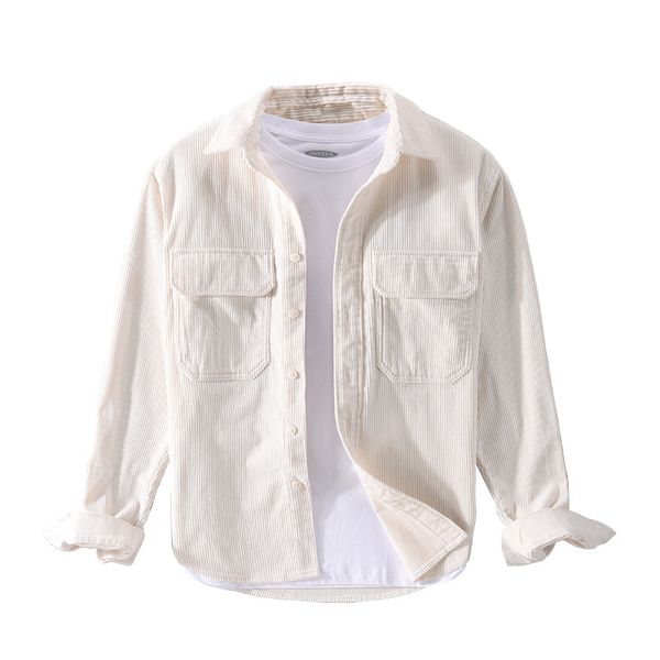 new long -sleeved shirt, japanese men's worker jacket trend leisure spring and autumn loose outer jacket spring light core shirt top, White;black
new long -sleeved shirt, japanese men's worker jacket trend leisure spring and autumn loose outer jacket spring light core shirt top, White;black